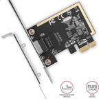 AXAGON PCEE-GRF, sieťová karta PCIe - 1x Gigabit Ethernet port (RJ-45), Realtek 8111F, vrátane. LP