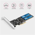 AXAGON PCES-SA4M2 PCIe řadič 2x SATA 6G + 2x SATA M.2