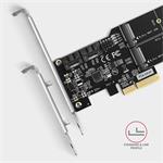 AXAGON PCES-SA4M2 PCIe řadič 2x SATA 6G + 2x SATA M.2