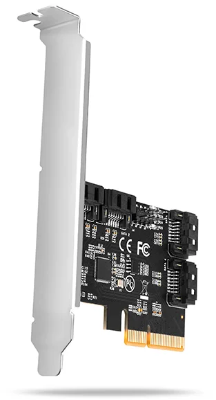AXAGON PCES-SA4X4, PCIe řadič - 4x interní SATA 6G port, ASM1164, SP & LP