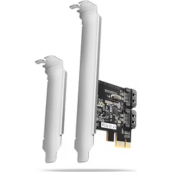 AXAGON PCES-SJ2, radič PCIe - 2x interný port SATA 6G, JMB582, SP a LP