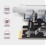 AXAGON PCEU-430RS, radič PCIe 4× ext. USB-A 5 Gb/s port