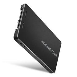 AXAGON RSS-M2B, SATA - M.2 SATA SSD, interní 2.5" ALU box, černý
