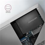 AXAGON RSS-M2B, SATA - M.2 SATA SSD, interný 2,5" ALU box, čierny