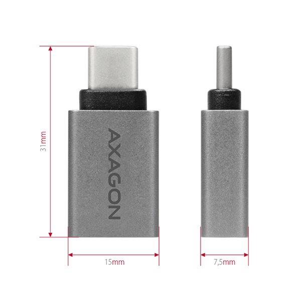 AXAGON RUCM-AFA, USB-C 3.1 M > USB-A F redukce