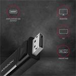 AXAGON RVC-DPC USB-C -> DisplayPort adaptér, kabel 1.8m