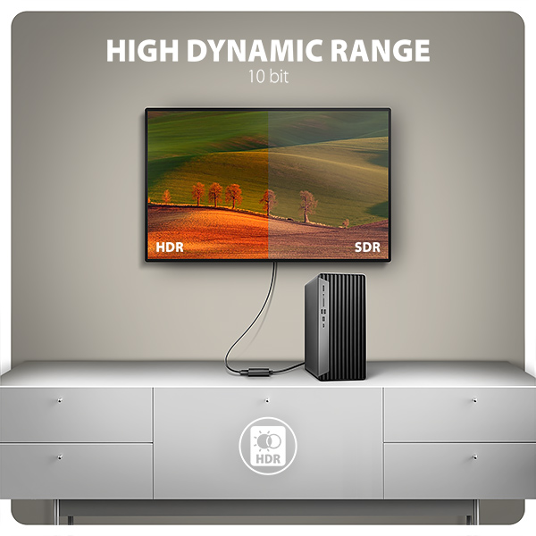 AXAGON RVD-HI20N, redukcia/adaptér DisplayPort -> HDMI 2.0b, 4K/60Hz
