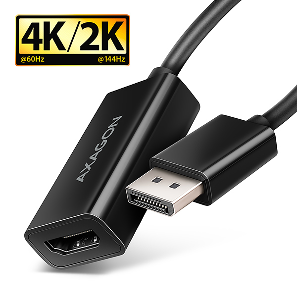 AXAGON RVD-HI20N, redukcia/adaptér DisplayPort -> HDMI 2.0b, 4K/60Hz