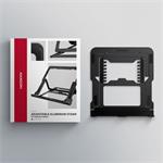 AXAGON STND-LAB, hliníkový stojan pre notebooky 10"-17,3", nastaviteľná výška, čierny