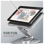 AXAGON STND-LR, hliníkový stojan pre notebooky 10" - 17" s nastaviteľnou výškou, uhlom a rotáciou o 360°