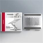 AXAGON STND-LR, hliníkový stojan pre notebooky 10" - 17" s nastaviteľnou výškou, uhlom a rotáciou o 360°
