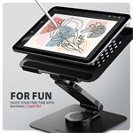 AXAGON STND-LRB, hliníkový stojan pro notebooky 10"-17.3" s nastavitelnou výškou, úhlem a 360° rotací, černý