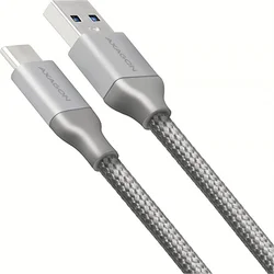AXAGON USB-C <> USB-A 3.2 Gen 1 kabel 1m, šedý BUCM3-AM10G - Tablety - příslušenství