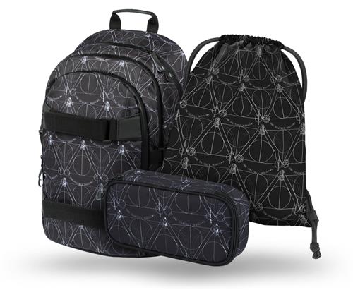 BAAGL 3 SET Skate Harry Potter Dary smrti: batoh, puzdro, taška