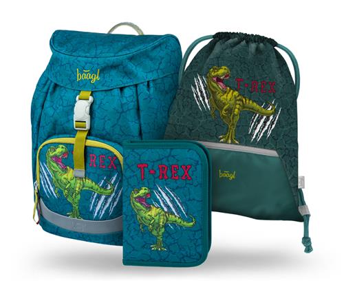 BAAGL SET 3 Airy T-REX: aktovka, peračník, taška