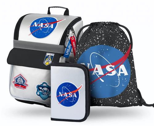 BAAGL SET 3 NASA: aktovka, peračník, taška