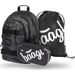 BAAGL SET 3 Skate Ash: batoh, peračník, taška ver. 2