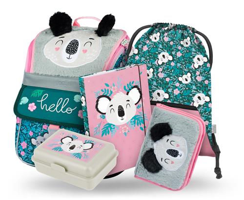 BAAGL SET 5 Zippy Baby Koala: aktovka, peračník, taška, zakladače, krabica