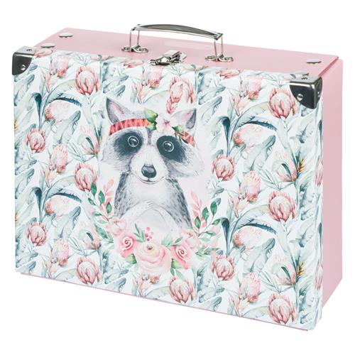 BAAGL Skladací školský kufor Raccoon s kovaním