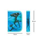 BAAGL Školní penál klasik dvě chlopně Butterfly