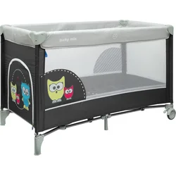 Baby Mix Cestovná postieľka Sova Tmavo šedá