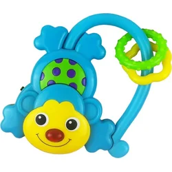 Baby Mix Dětské chrastítko se zvukem Opička modrá