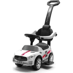 Baby Mix Dětské odrážedlo se zvukem a vodící tyčí RACER bílé