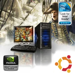 BARBONE REBEL TOTAL RS Intel QUAD Q8300/4GB-DDR3/1TB/GTX260/DVDRW/Linux - Ubuntu