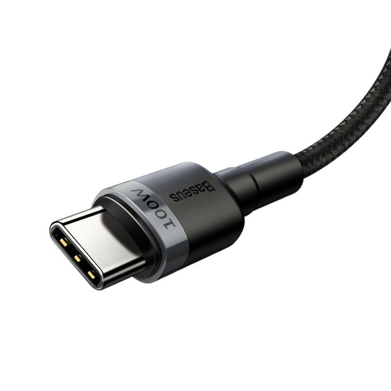 Baseus 100W rychl=nabíjení USB pro kabel typu C (20V 5A), 2m šedo-černý