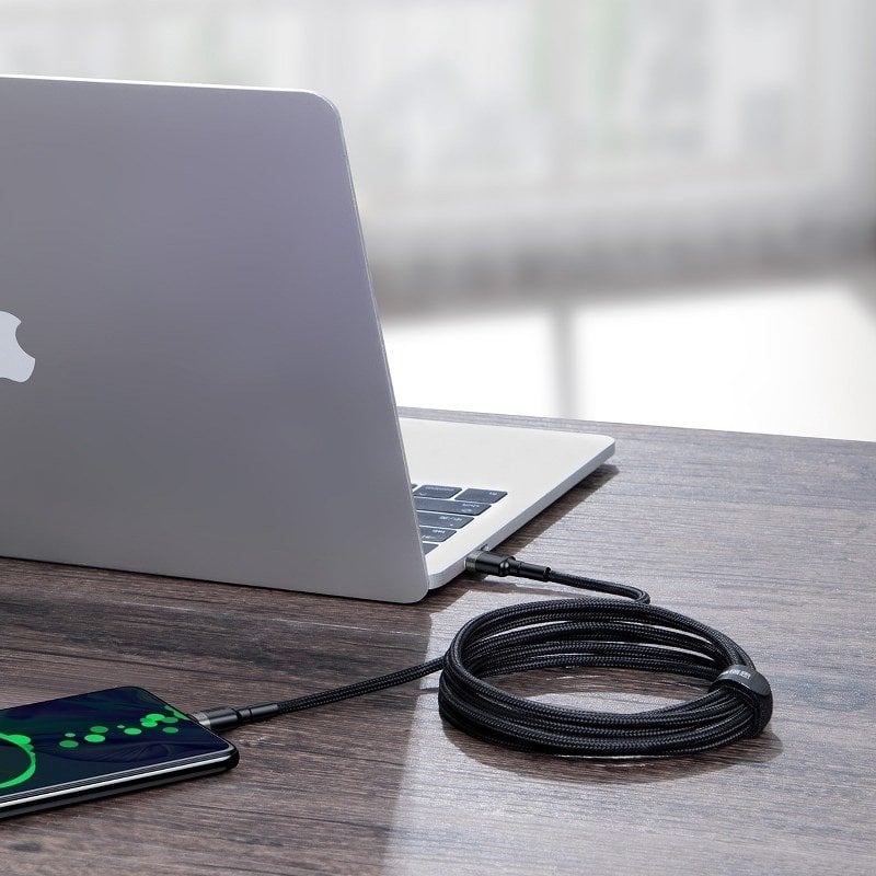 Baseus 100W rychl=nabíjení USB pro kabel typu C (20V 5A), 2m šedo-černý