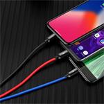 Baseus 3v1 USB/microUSB, Lightning, USB-C 1,2 m 3,5 A dátový kábel čierny