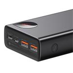 Baseus Adaman Kovová power banka s digitálnym displejom QC PD 20000mAh 65W, čierna USB-A/USB-C kábel 30cm, čierna