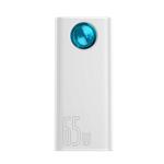 Baseus Amblight powerbank s digitálnym displejom QC 30000mAh Overseas Edition + kábel Type-C/Type-C 65W 1m, biela