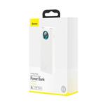 Baseus Amblight powerbank s digitálnym displejom QC 30000mAh Overseas Edition + kábel Type-C/Type-C 65W 1m, biela