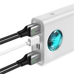 Baseus Amblight powerbanka s digitálním displejem QC 30000mAh Overseas Edition + kabel Type-C/Type-C 65W 1m, bílá