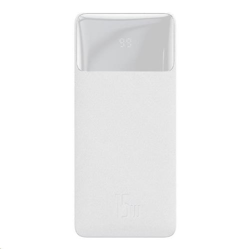 Baseus Bipow Powerbanka s digitálním displejem 30000mAh 15W bílá