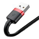 Baseus Cafule Nabíjací/dátový kábel USB na Lightning 1,5A 2 m, červeno-čierny