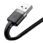 Baseus Cafule Nabíjací/dátový kábel USB na Lightning 2,4 A 0,5 m, sivo-čierny