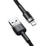 Baseus Cafule Nabíjací/dátový kábel USB na Lightning 2,4A 1 m, sivo-čierny