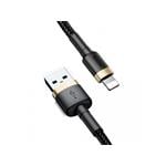 Baseus Cafule Nabíjací/dátový kábel USB na Lightning 2,4A 3 m, zlato-čierny