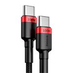 Baseus Cafule PD2.0 100W USB Flash nabíjanie pre kábel typu C (20V 5A)2m - červeno-čierny