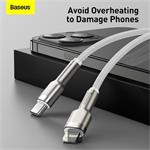 Baseus Cafule Series Nabíjací/dátový kábel USB-C na Lightning PD 20W 2m, biely