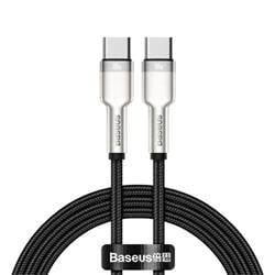 Baseus Cafule Series nabíjecí/datový kabel USB-C samec na USB-C samec s kovovými koncovkami 100W 2m, černá