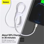 Baseus Cafule Series USB-C na Lightning PD 20W 1m nabíjací/dátový kábel, biely