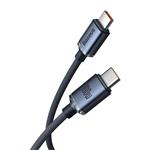 Baseus Crystal Shine Series USB-C / USB-C 100W 2m nabíjací/datový kábel, čierny
