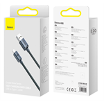 Baseus Crystal Shinenabíjecí/datový kabel USB-C / USB-C 100W 1,2m, modrá