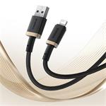 Baseus Dura USB/Lightning 2m 2,4A rýchlonabíjací kábel čierny zlatý