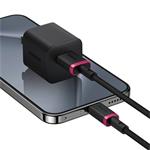 Baseus Dura USB/USB-C rýchlonabíjací kábel 2m 60W čierny červený
