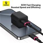 Baseus Dura USB/USB-C rýchlonabíjací kábel 2m 60W čierny červený