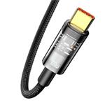 Baseus Explorer Series datový kabel USB-A/USB-C s inteligentním vypnutím 100 W 2m černá